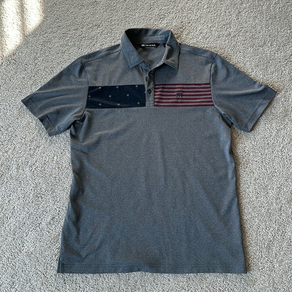 Travis Mathew American Flag Polo (M) - Picture 1 of 1